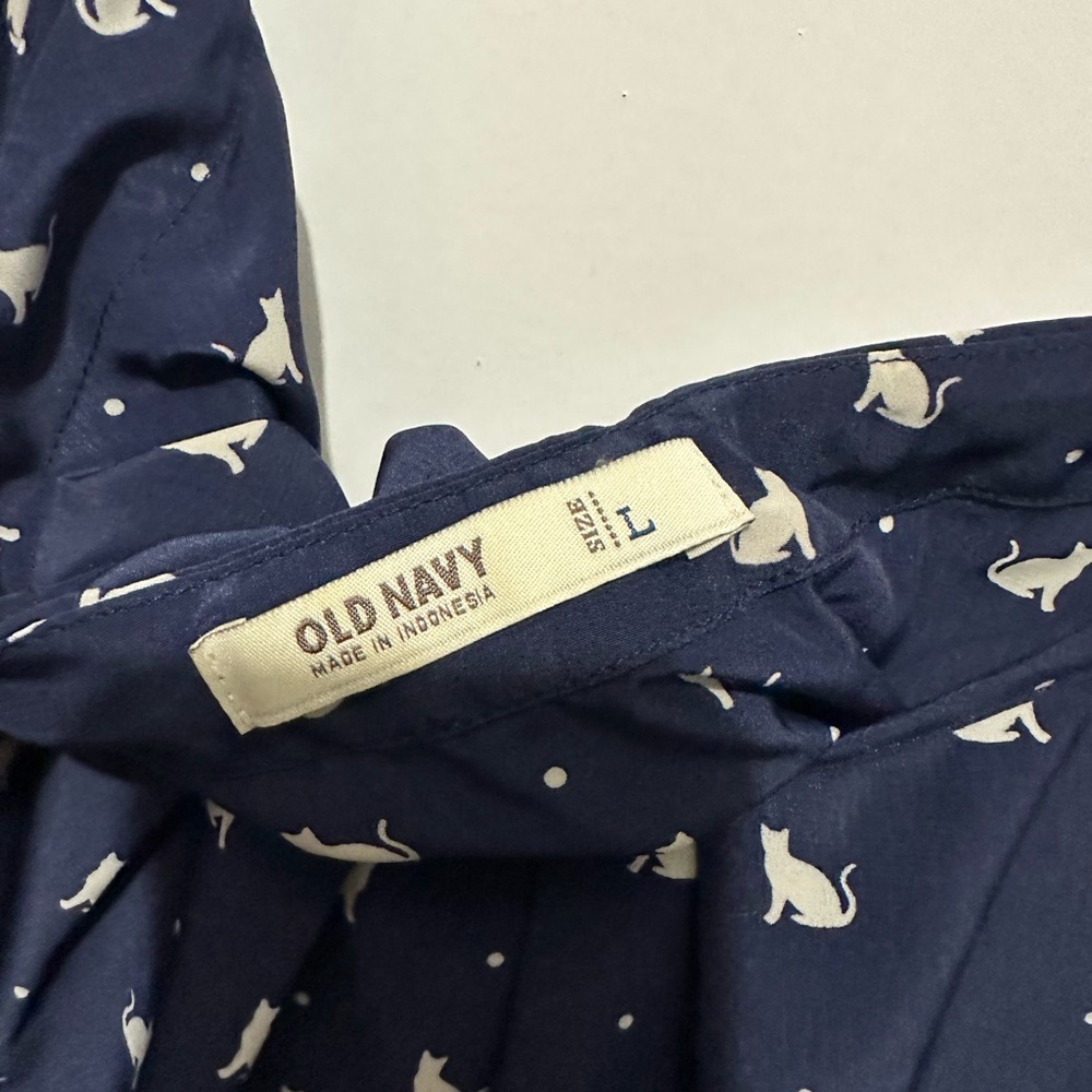 Navy - Cream Cat 🐈‍⬛ print - Picture 5 of 6